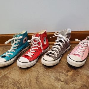 Gray Converse sneakers